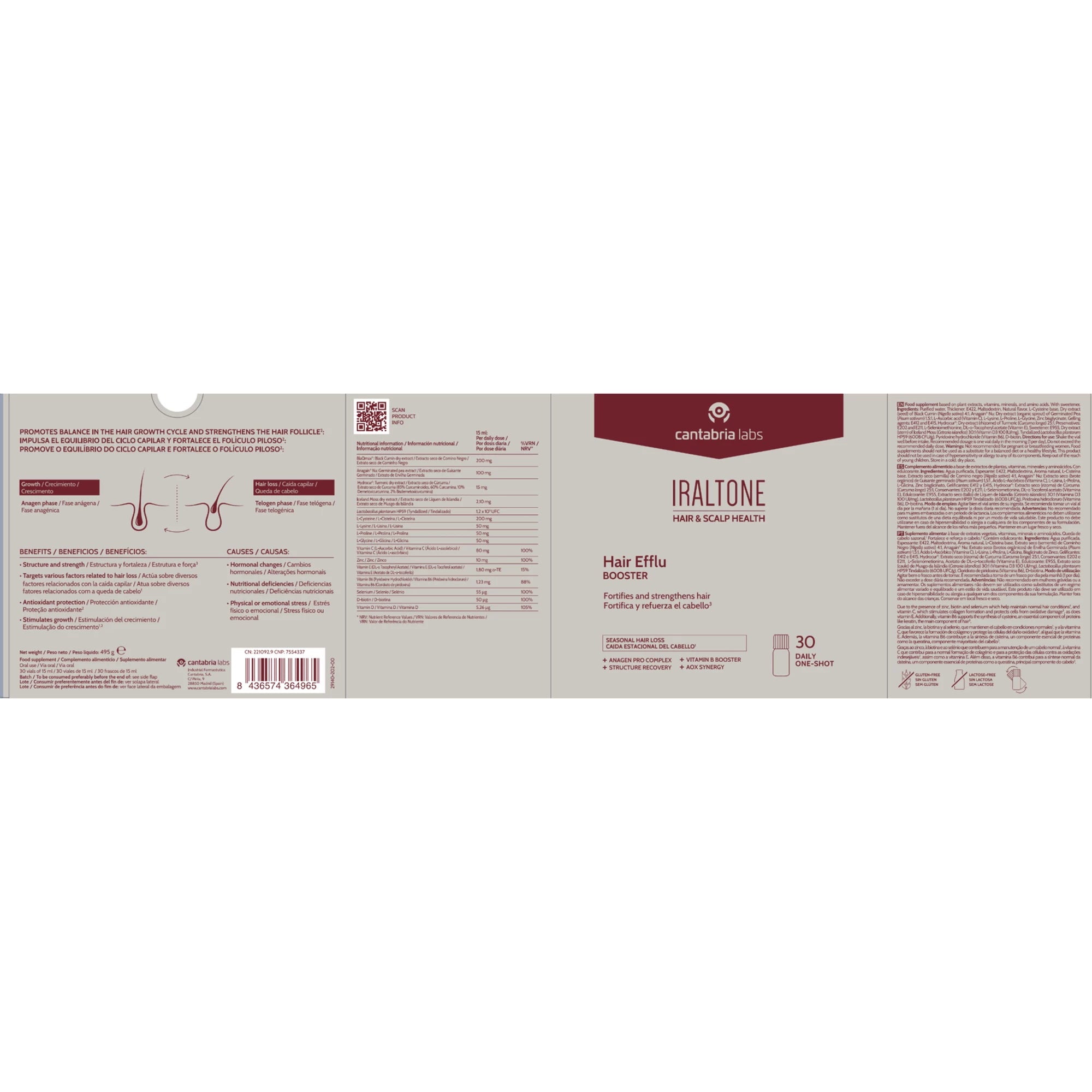 Iraltone Hair Efflu Booster 30 Frascos 15ml
