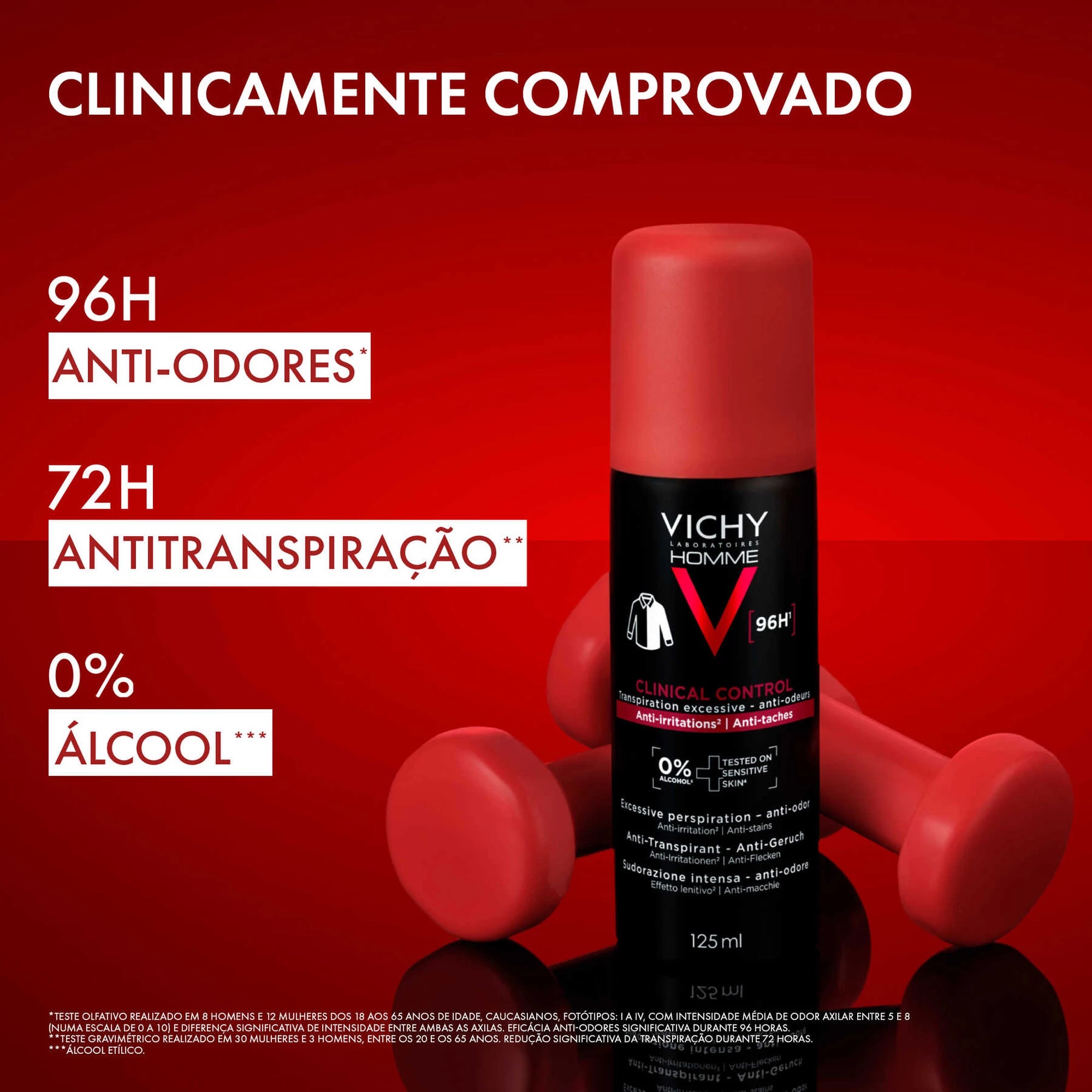 Vichy Homme Desodorizante Antitranspirante Clinical Control Aerosol 125 ml