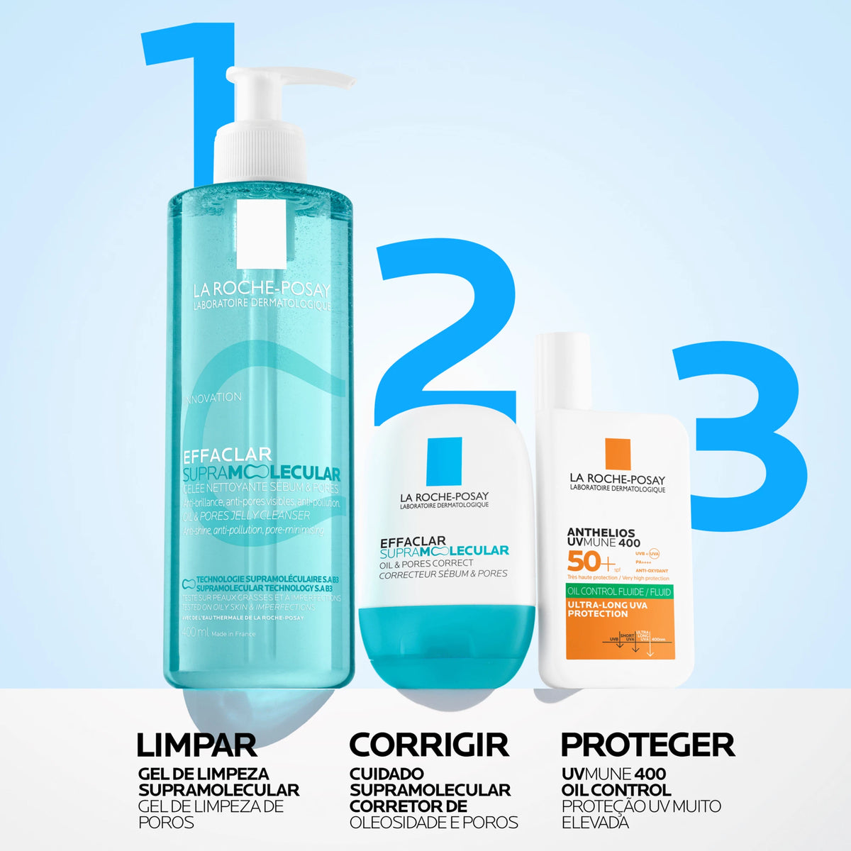 Effaclar Supramolecular Gel de Limpeza para pele Oleosa e Poros Invisíveis 400ml