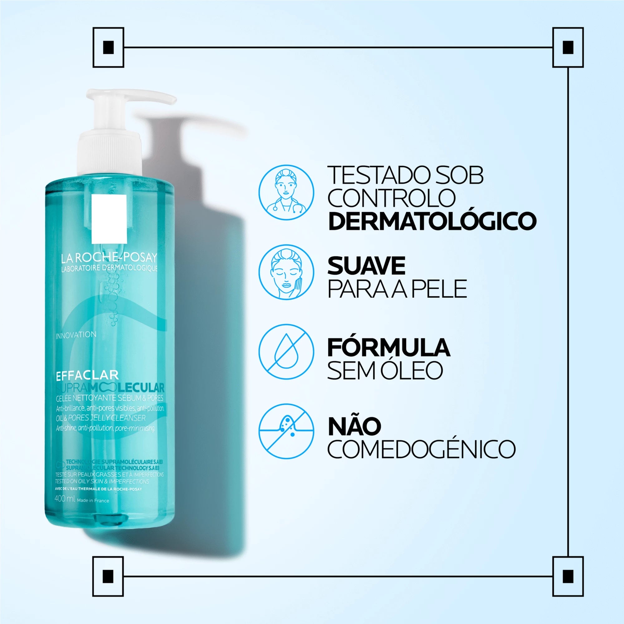 Effaclar Supramolecular Gel de Limpeza para pele Oleosa e Poros Invisíveis 400ml