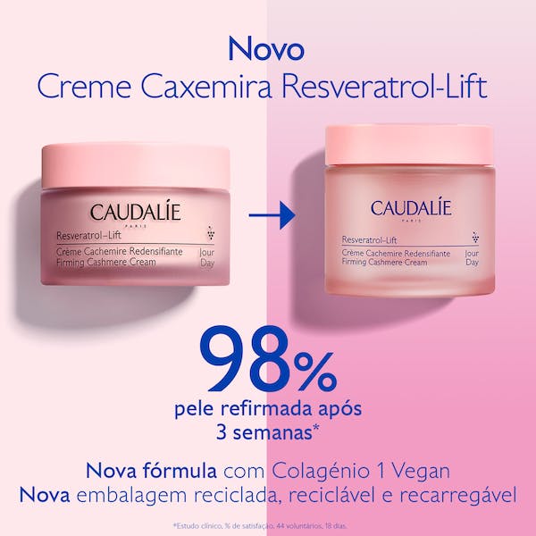 Caudalie Resveratrol Lift Creme Caxemira Redensificador Recarga 50ml - Farmácia Garcia