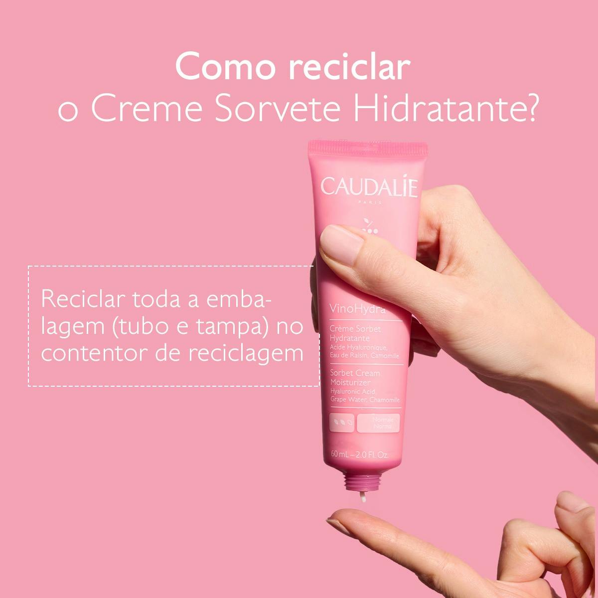 Caudalie VinoHydra Creme Sorvete Hidratante 60ml - Farmácia Garcia