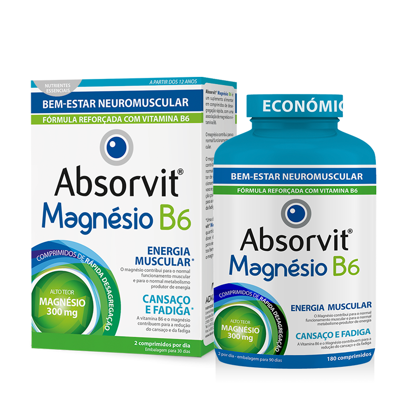 Absorvit Magnésio + B6 180 Comprimidos - Farmácia Garcia