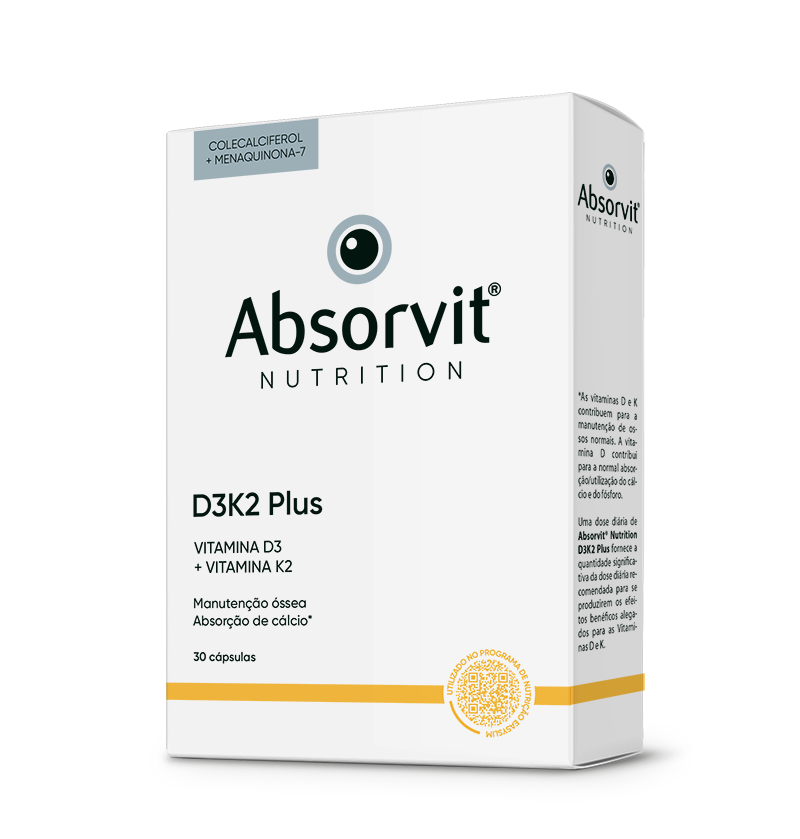 Absorvit Nutrition D3K2 Plus 30 Cápsulas