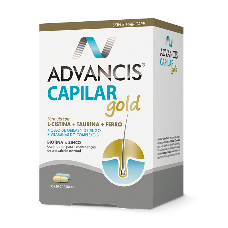 Advancis Capilar Gold 30 + 30 Cápsulas - Farmácia Garcia