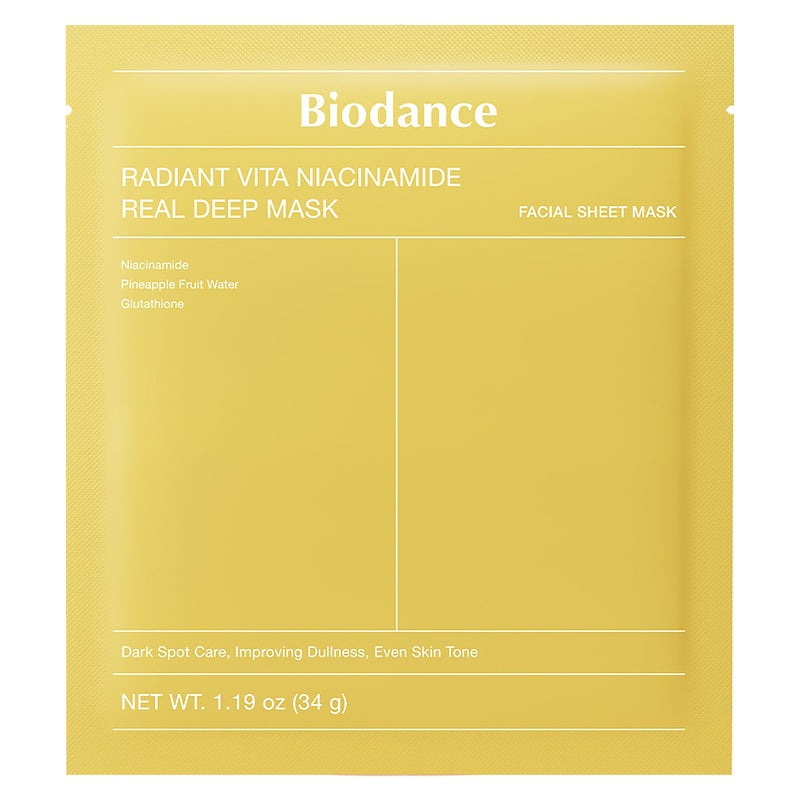 Biodance Radiant Vita Niacinamide Real Deep Mask 4 Unidades
