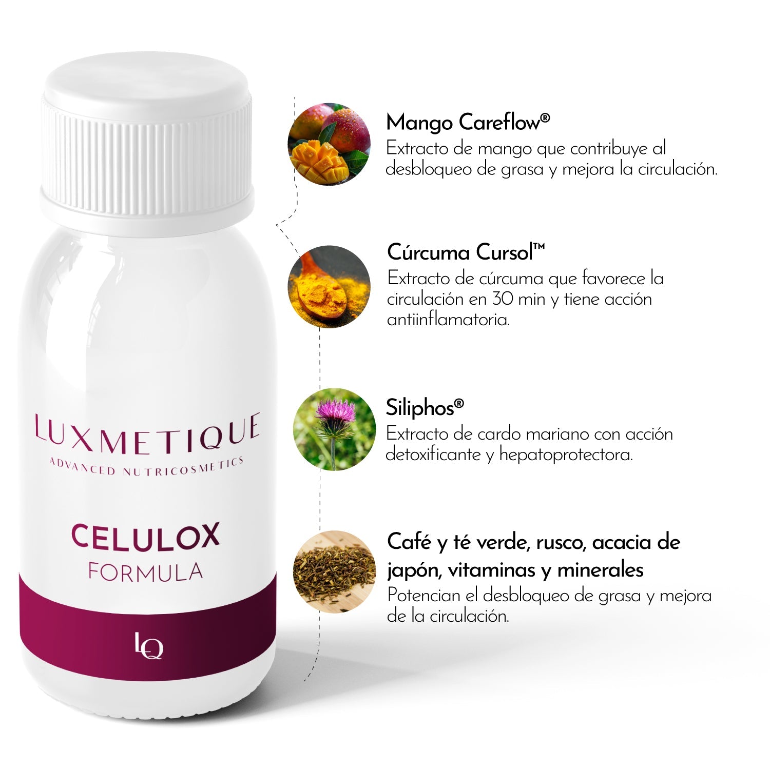 Luxmetique Fórmula Celulox 15 Âmpolas 30ml - Farmácia Garcia