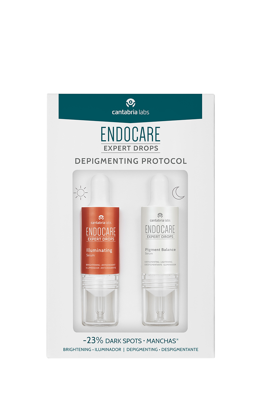 Endocare Expert Drops Depigmenting Protocol Sérum Iluminador - 10ml + Sérum Despigmentante - 10ml - Farmácia Garcia