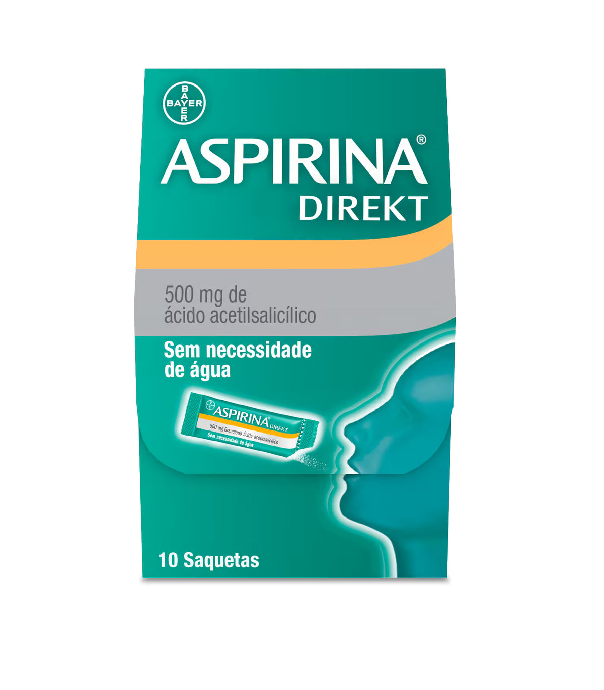 Aspirina Direkt 500mg Granulado 10 Saquetas - Farmácia Garcia