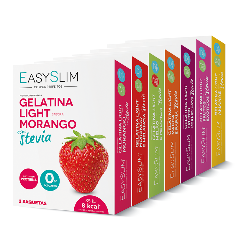 Easyslim Gelatina Light Ananás com Stevia Saqueta 15gx2 - Farmácia Garcia