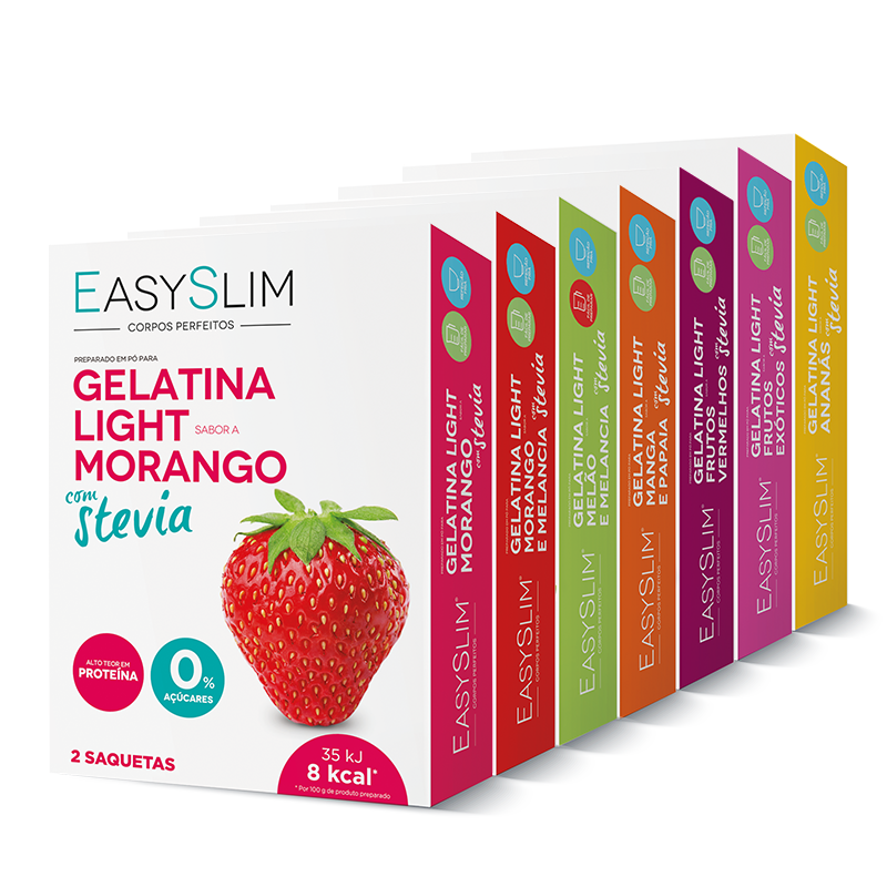 Easyslim Gelatina Light Frutos Exóticos com Stevia Saqueta 15gx2 - Farmácia Garcia