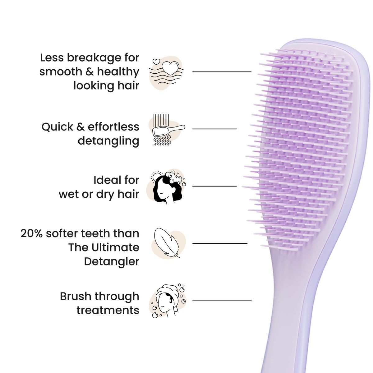 Tangle Teezer Escova Cabelo Wet Fine Fragile Hypnotic Heather