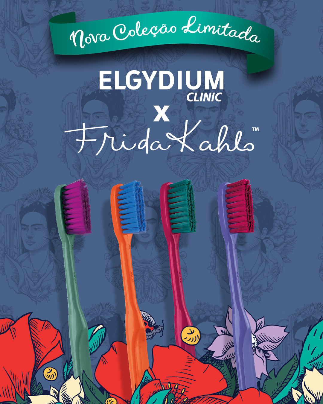 Elgydium Clinic Escova Dentes Frida Kahlo Edição Limitada