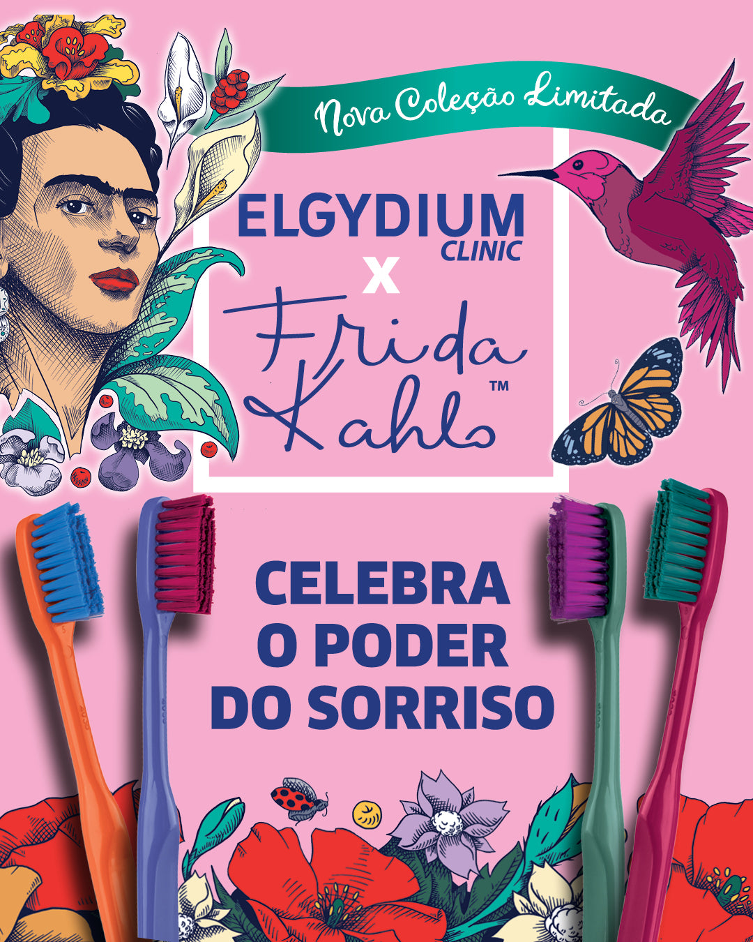 Elgydium Clinic Escova Dentes Frida Kahlo Edição Limitada
