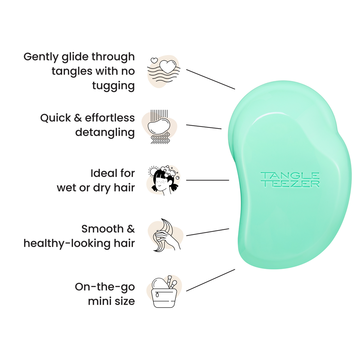 Tangle Teezer Original Kids Escova Infantil Green