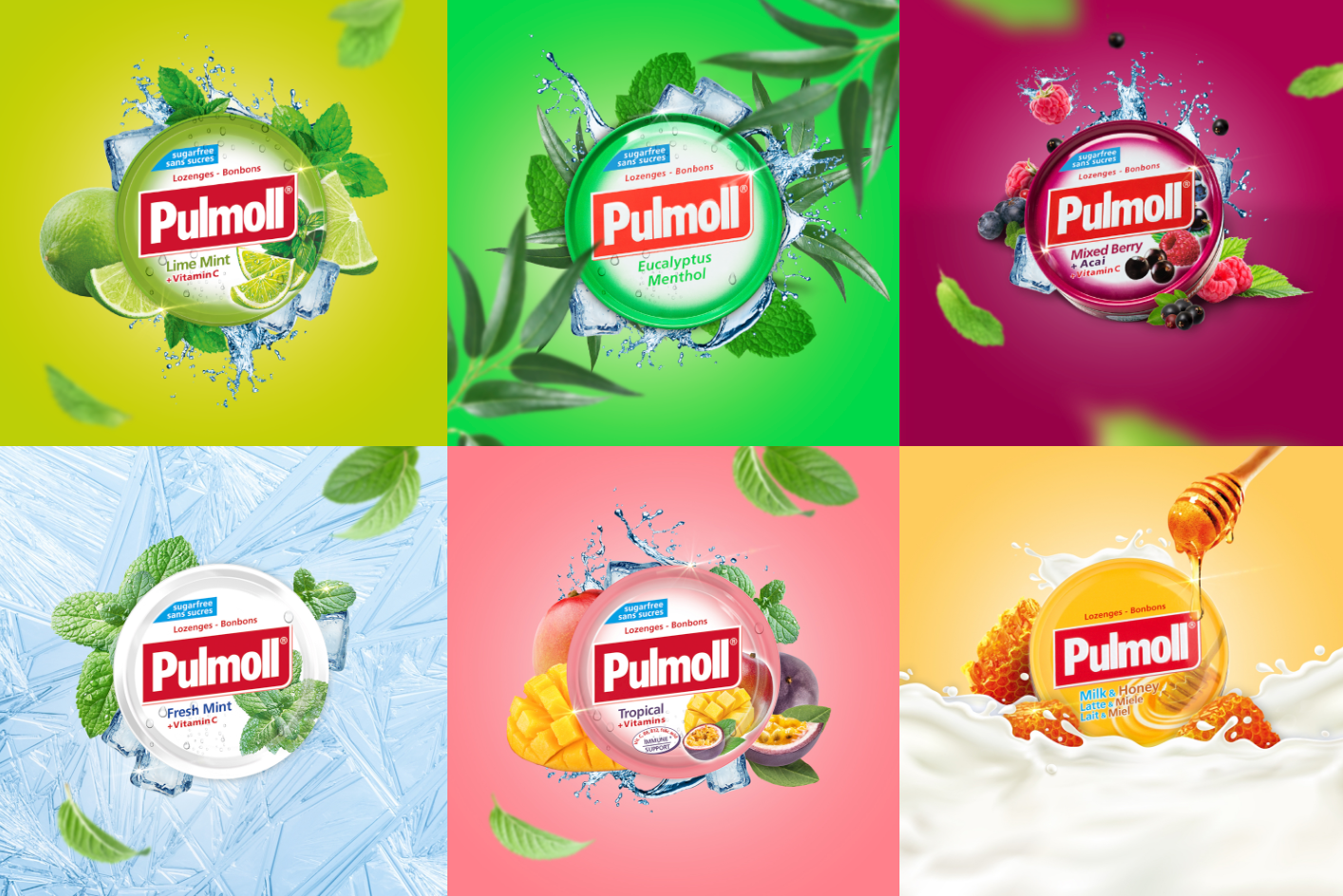 Pulmoll Pastilhas Eucalipto Mentol + Vitamina C Sem Açúcar 45g - Farmácia Garcia