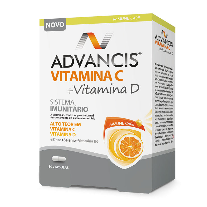 Advancis Vitamina C+D 30 Cápsulas - Farmácia Garcia