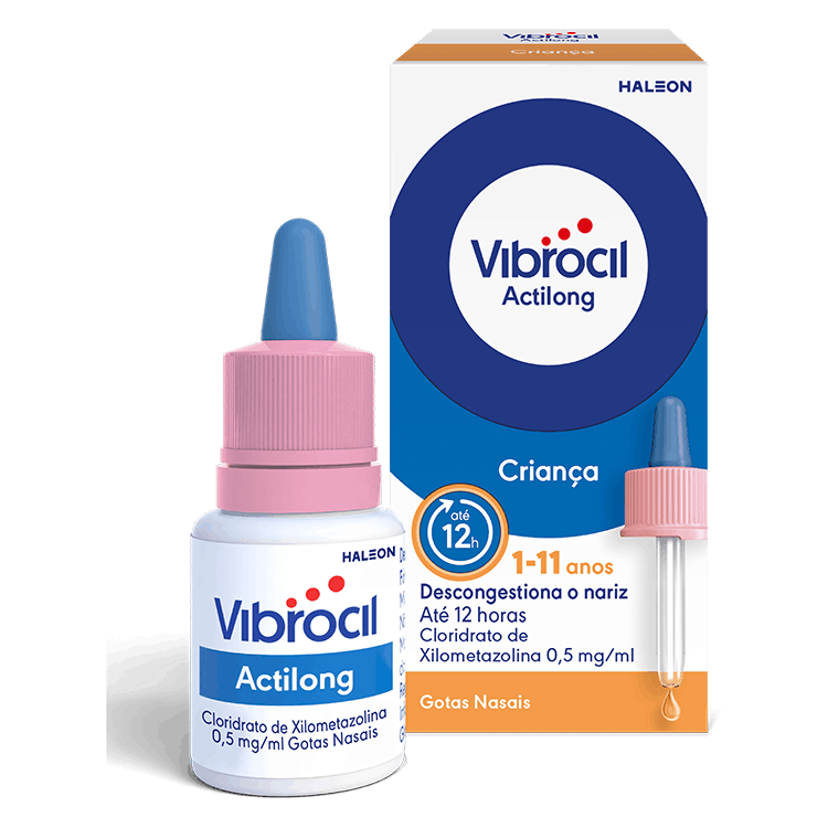 Vibrocil Actilong Criança 0,5 mg/mL-10 mL x 1 sol nasal conta-gotas