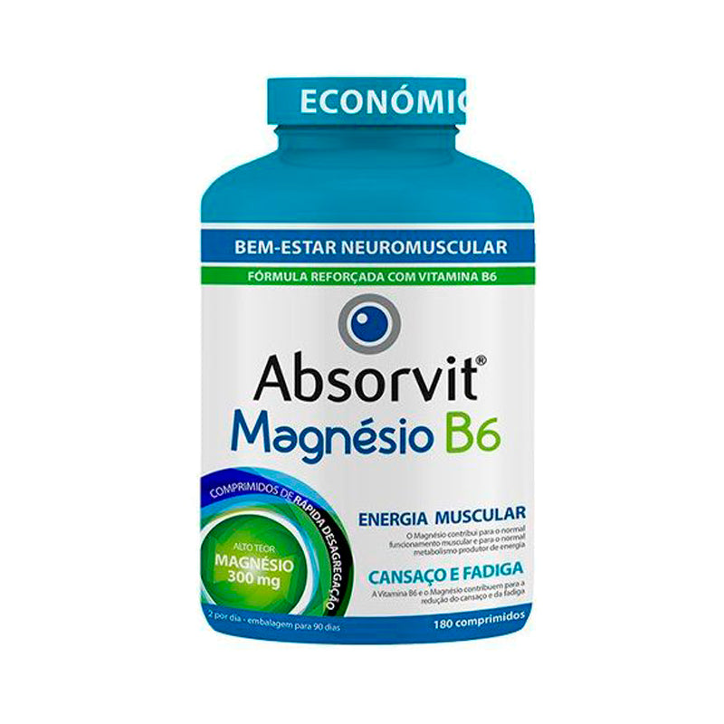Absorvit Magnésio + B6 180 Comprimidos - Farmácia Garcia