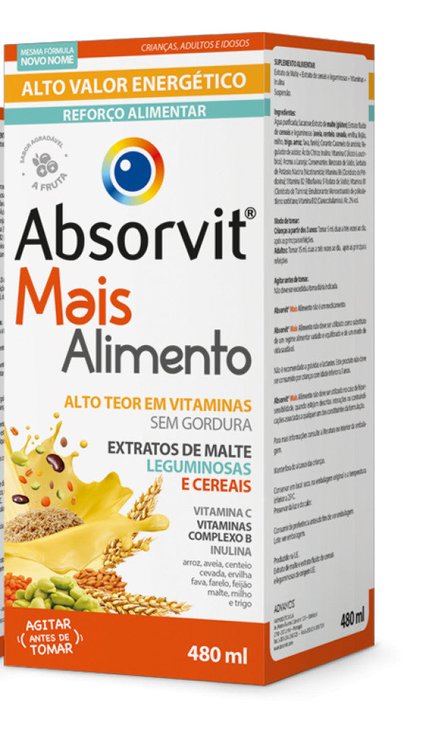 Absorvit Mais Alimento Suspensão 480ml - Farmácia Garcia