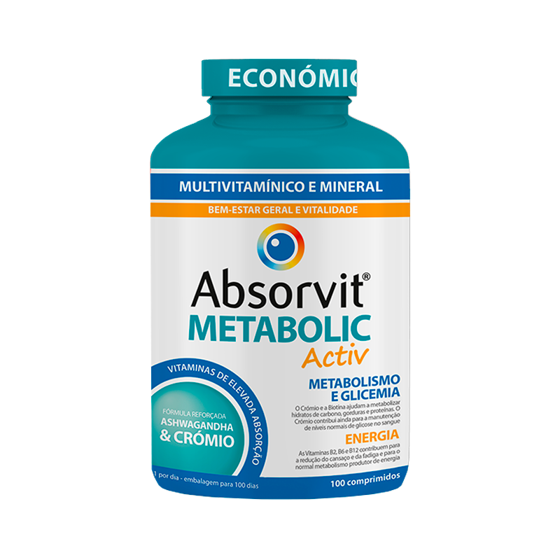 Absorvit Metabolic Activ 100 Comprimidos - Farmácia Garcia