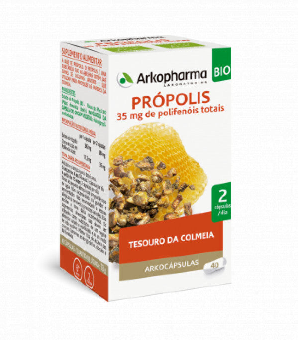 Arkocápsulas Propolis BIO 80 Cápsulas - Farmácia Garcia