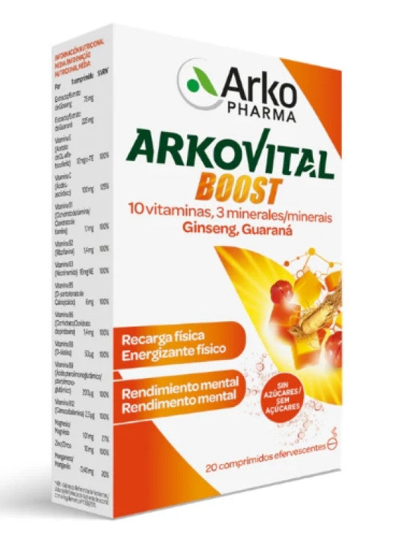 Arkovital Boost 20 Comprimidos Efervescentes - Farmácia Garcia