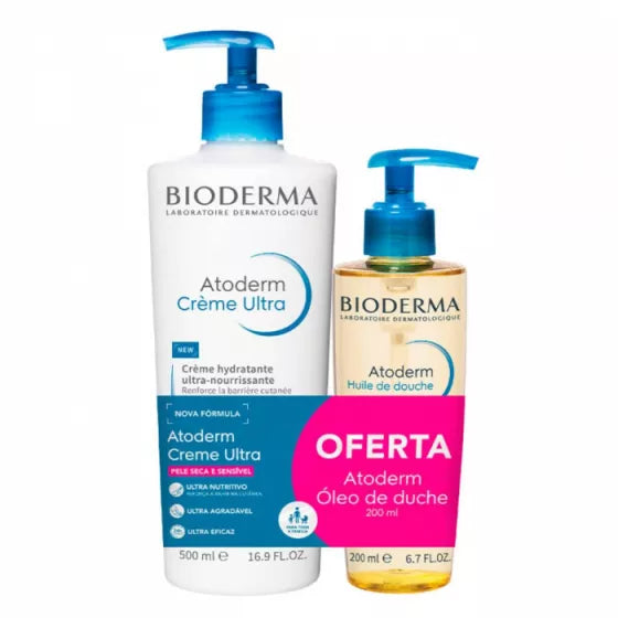 Atoderm Bioderma Intensive Baume 500ml + Óleo Duche 200ml - Farmácia Garcia