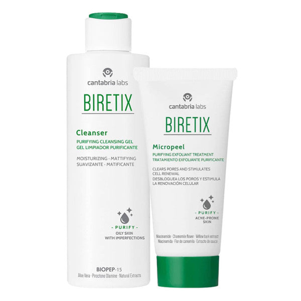 Biretix Cleanser 200ml + Micropeel 50ml - Farmácia Garcia