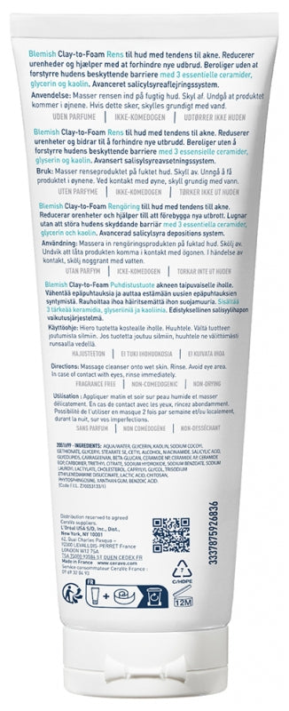 Cerave Argila-Espuma Limpeza Control Impurezas 118ml
