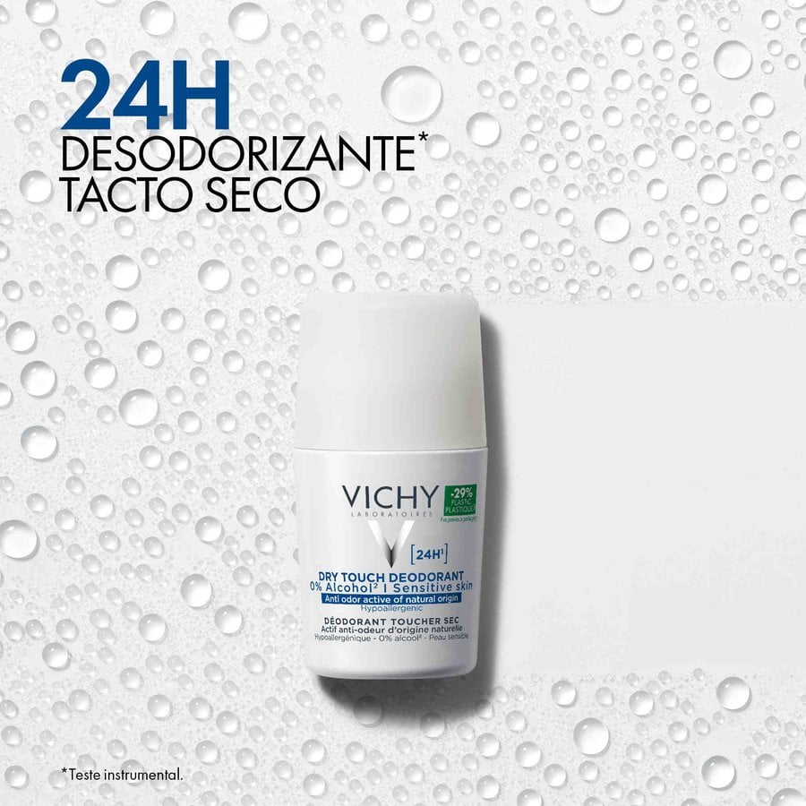 Vichy Desodorizante 24H Toque Seco Roll-On 0% Álcool 50ml