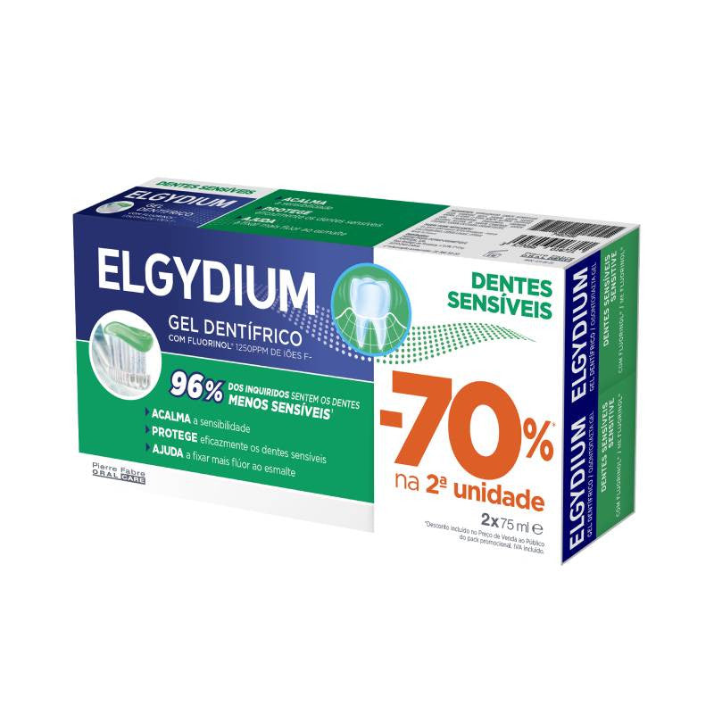 Elgydium Gel Dentífrico Dentes Sensíveis 70% 2ªunidade - Farmácia Garcia