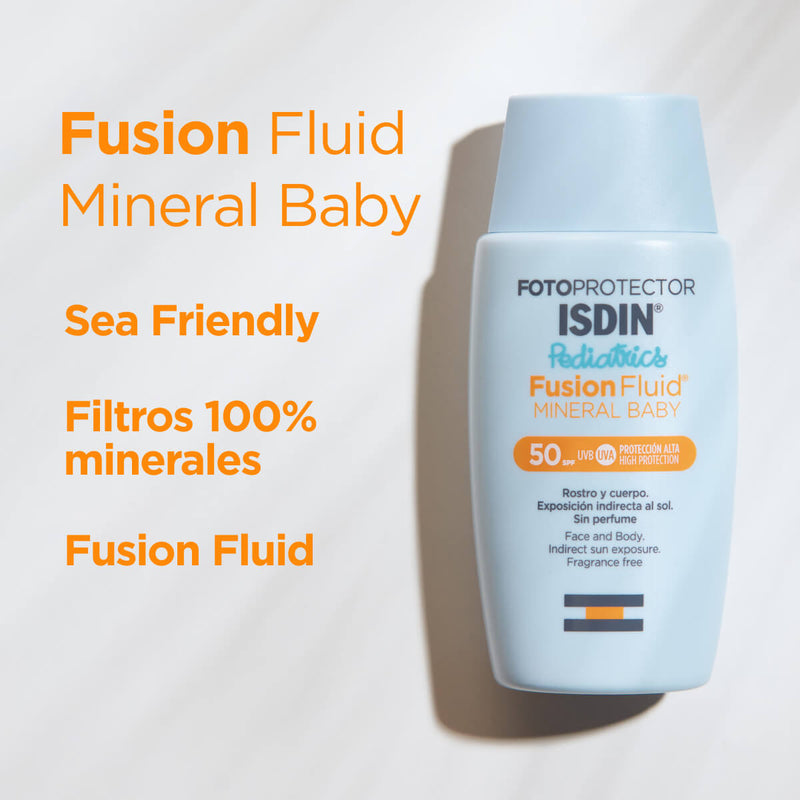 Isdin Fotoprotector Fusion Fluid Mineral Baby FPS50+ 50ml - Farmácia Garcia