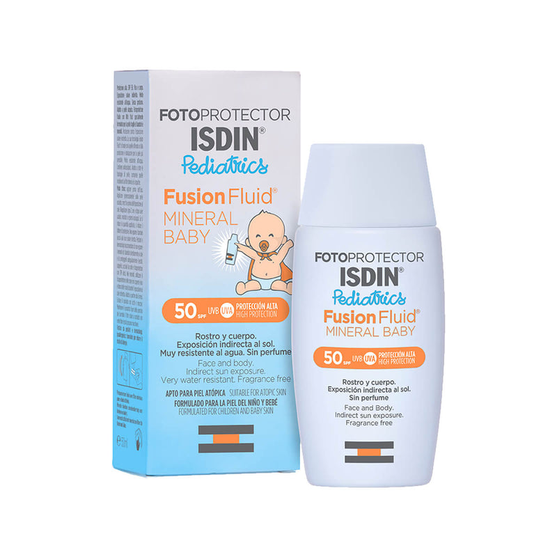 Isdin Fotoprotector Fusion Fluid Mineral Baby FPS50+ 50ml - Farmácia Garcia