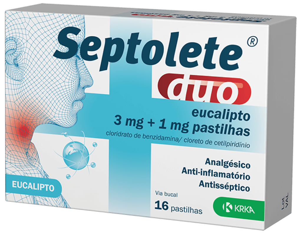 Septolete Duo Eucalipto 3mg+1mg 16 pastilhas - Farmácia Garcia