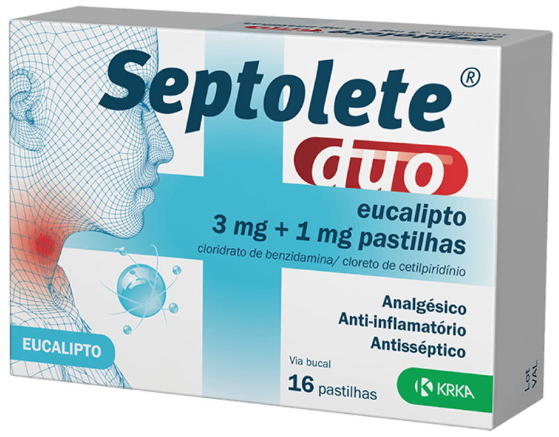 Septolete Duo Eucalipto 3mg+1mg 16 pastilhas - Farmácia Garcia