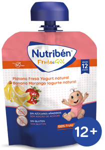 Nutribén Fruta Go Pure Banana/Morango/Iogurte Natural 90g - Farmácia Garcia