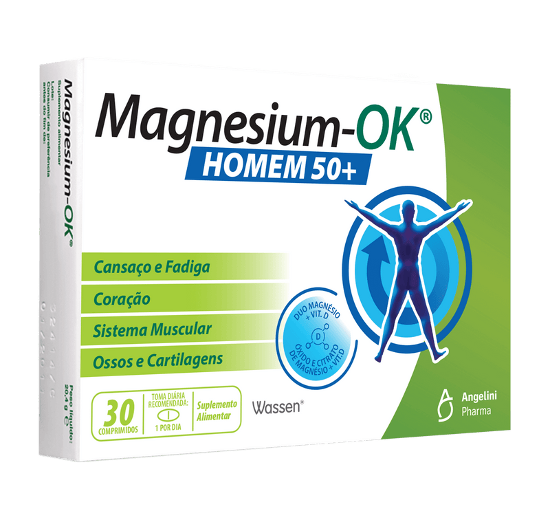 Magnesium-Ok Homem 50+ 30 Comprimidos - Farmácia Garcia