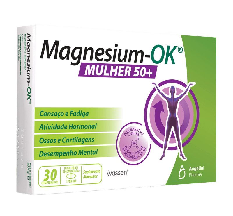 Magnesium-Ok Mulher 50+ 30 Comprimidos - Farmácia Garcia