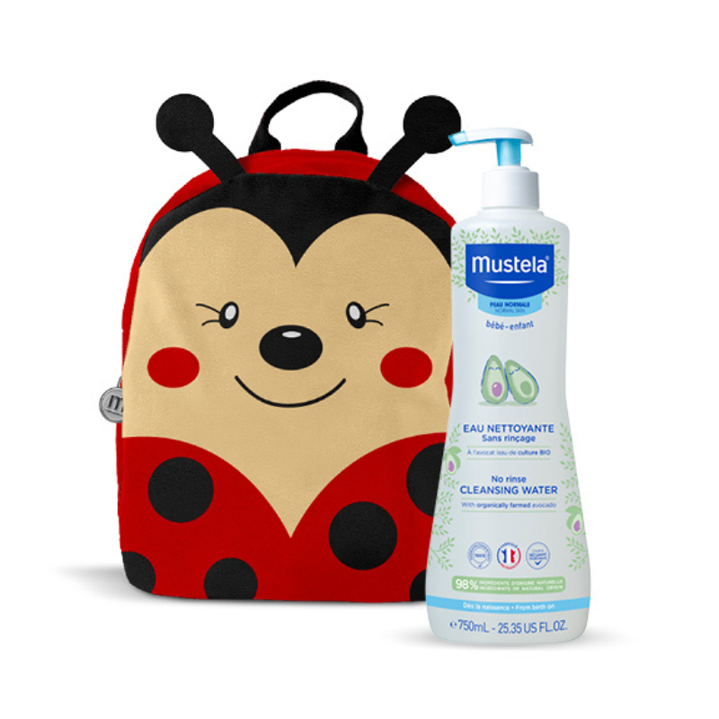 Mustela Bebé Água de Limpeza Sem Enxaguamento 750ml Oferta de Mochila Joaninha