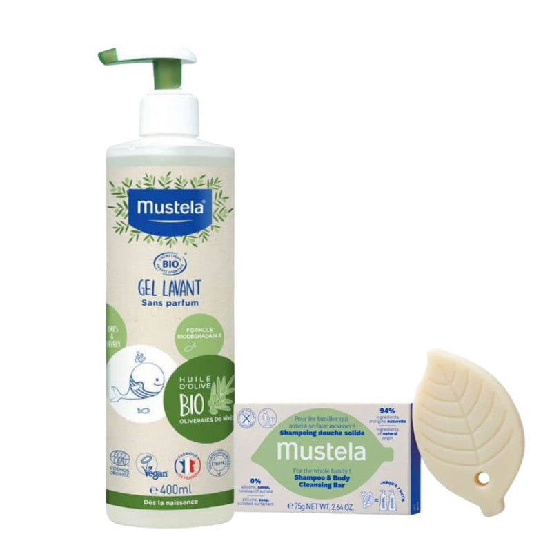 Mustela Bio Gel Banho + Oferta Mustela Champô Sólido 400ml + 75g - Farmácia Garcia