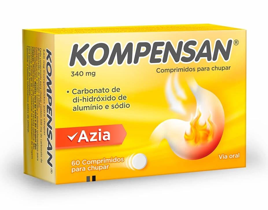 Kompensan 340 mg 60 Comprimidos Mastigáveis - Farmácia Garcia