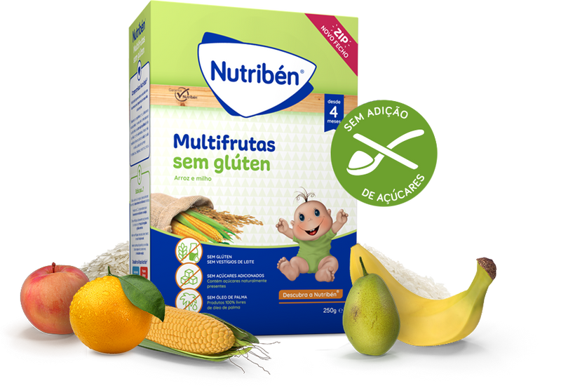 Nutribén Papas Multifrutas Não Láctea 250g - Farmácia Garcia