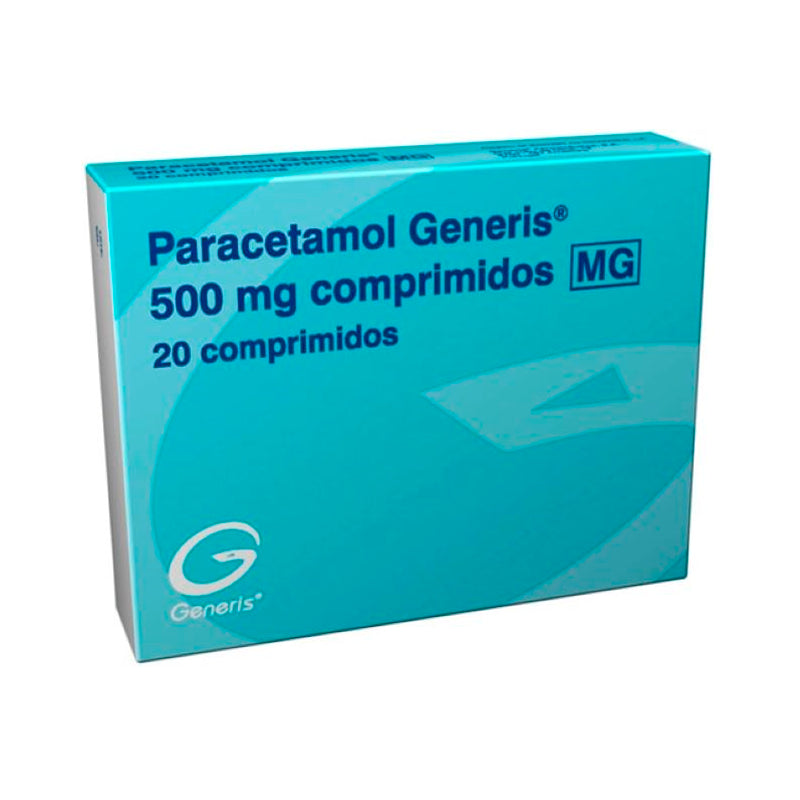 Paracetamol Generis 500mg 20 Ccomprimidos - Farmácia Garcia
