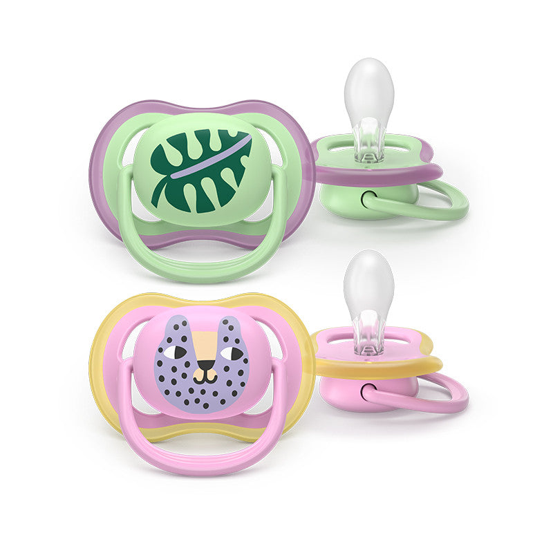 Philips Avent Ultra Air Chupeta Folha e Tigre 6-18M 2 Chupetas Silicone