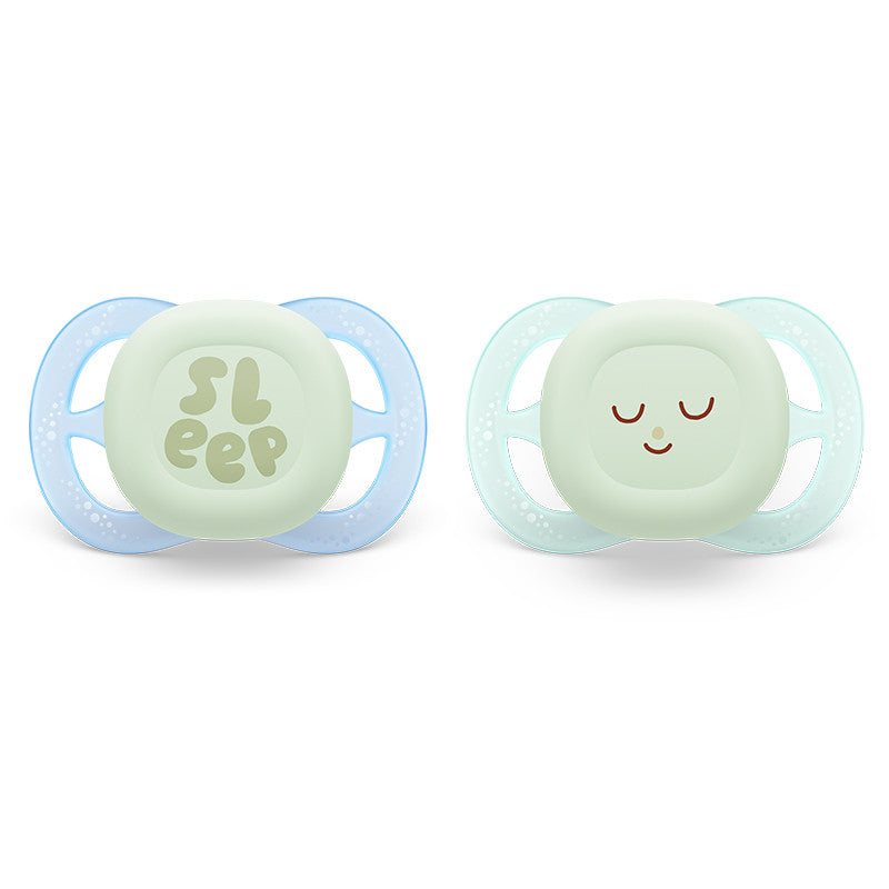 Philips Avent Ultra Start Chupeta Noturna Azul e Verde 0-2M 2 Chupetas Brilham no Escuro