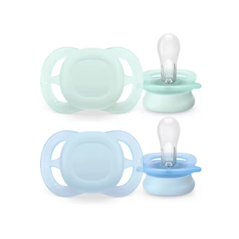 Philips Avent Ultra Start Chupeta Verde e Azul 0-2M 2 Chupetas Silicone