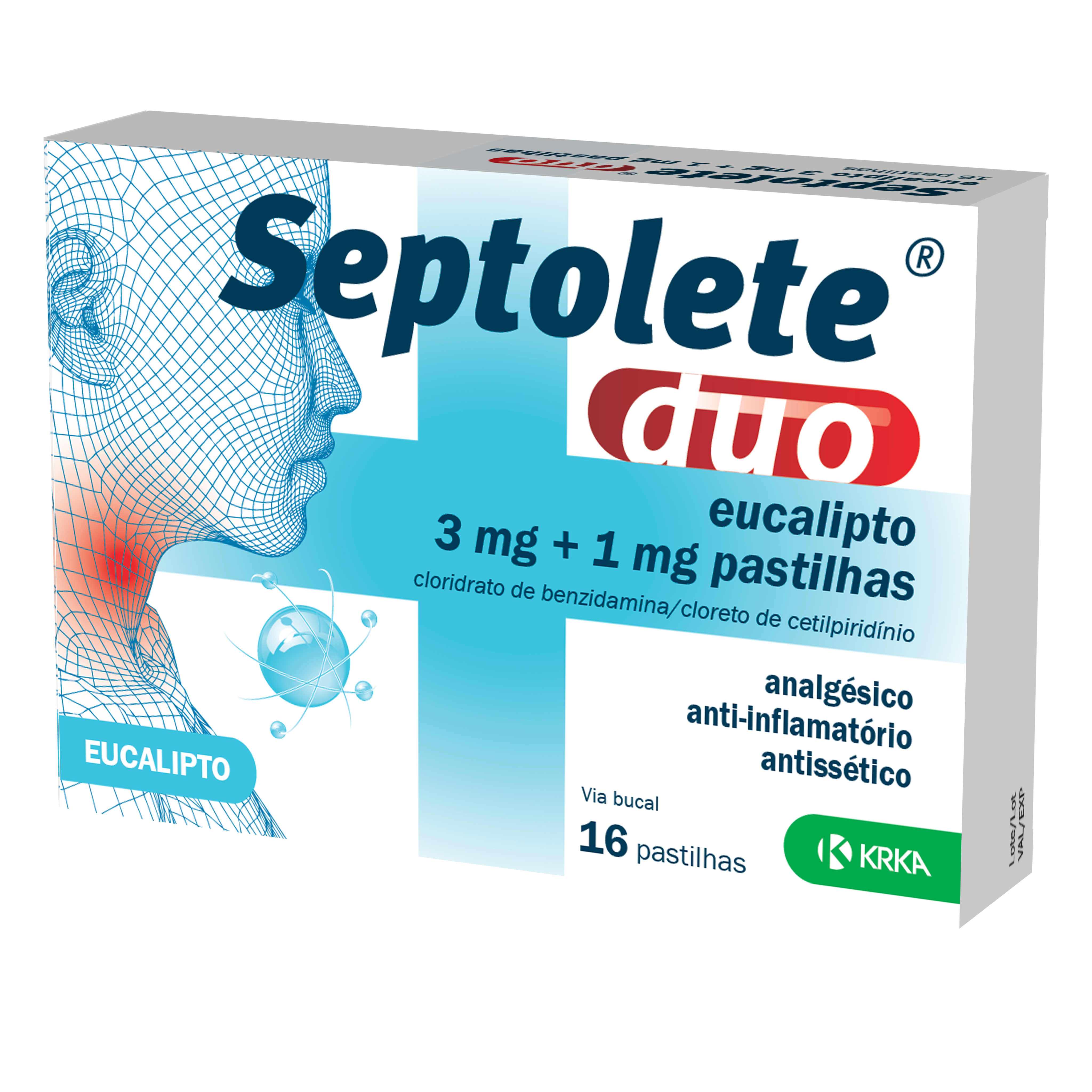 Septolete Duo Eucalipto 3mg+1mg 16 pastilhas - Farmácia Garcia