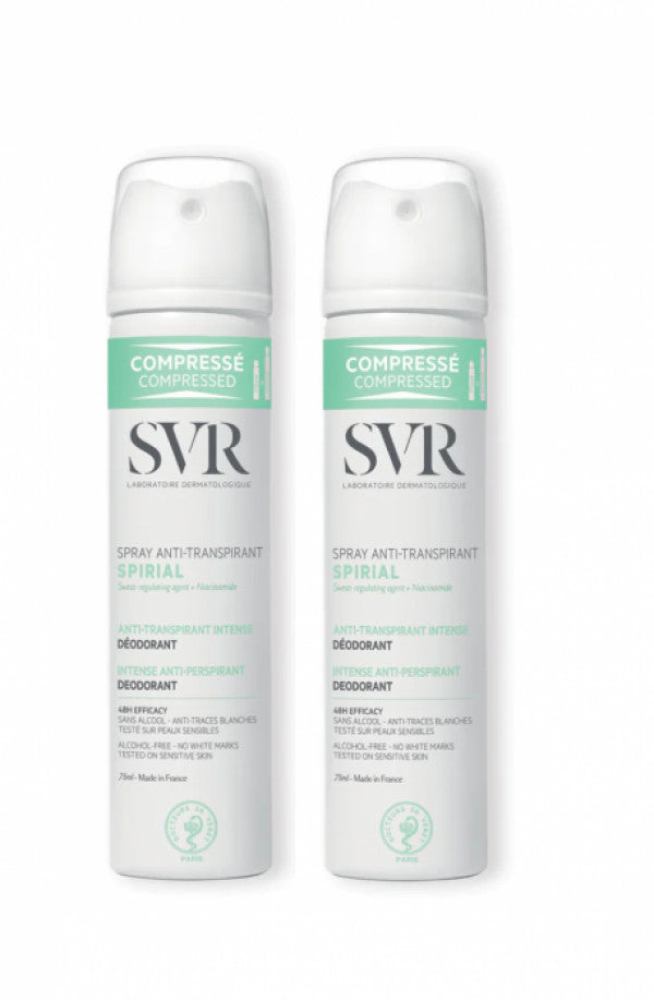 SVR Spirial Spray Desodorizante Antitranspirante Intensivo 75ml (DUO) - Farmácia Garcia