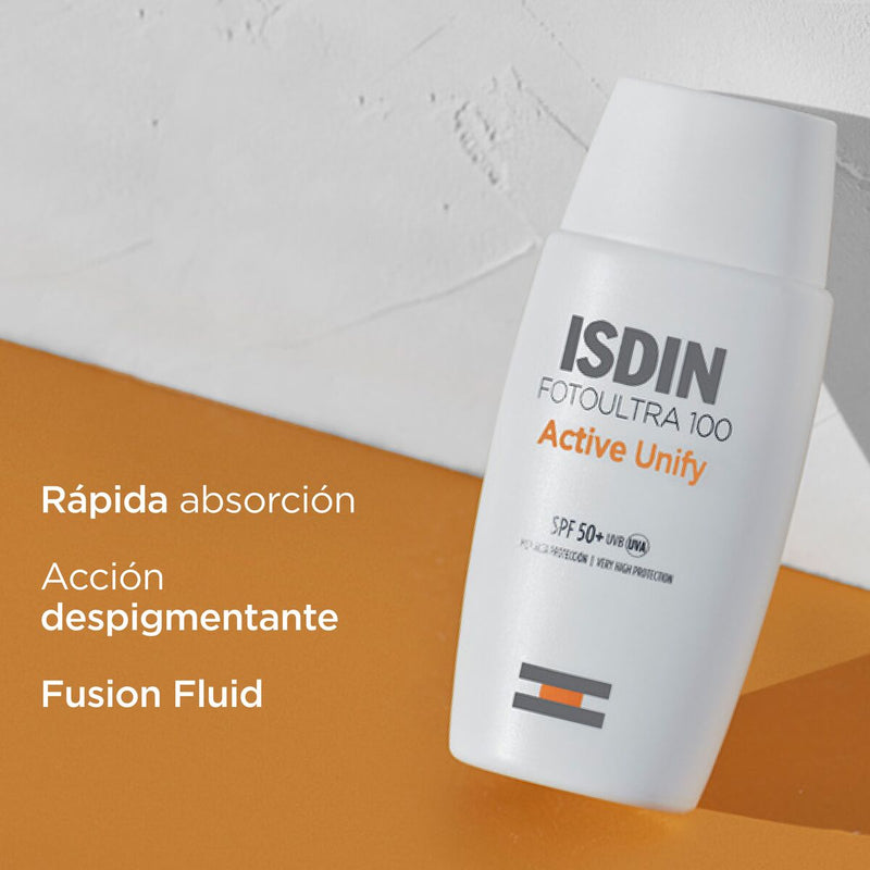 Isdin FotoUltra 100 Active Unify Fusion Fluid SPF50+ 50ml - Farmácia Garcia